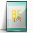 Educational Nursery Wall Decor – Be Happy Inspirational Print