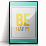 Educational Nursery Wall Decor – Be Happy Inspirational Print