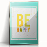 Educational Nursery Wall Decor – Be Happy Inspirational Print