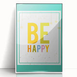 Educational Nursery Wall Decor – Be Happy Inspirational Print