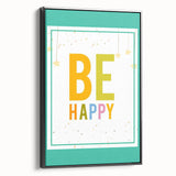 Educational Nursery Wall Decor – Be Happy Inspirational Print