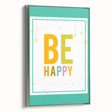 Educational Nursery Wall Decor – Be Happy Inspirational Print
