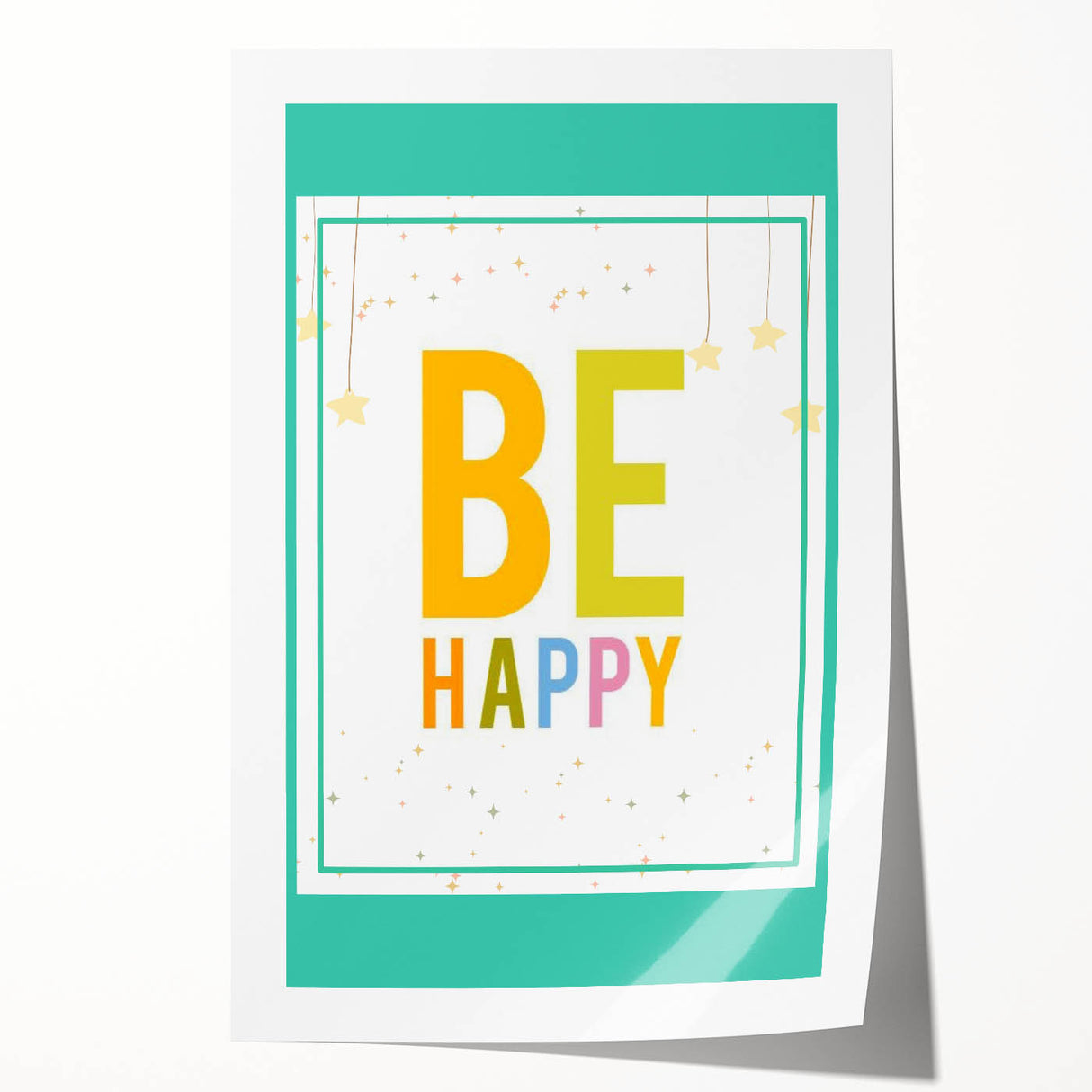 Educational Nursery Wall Decor – Be Happy Inspirational Print