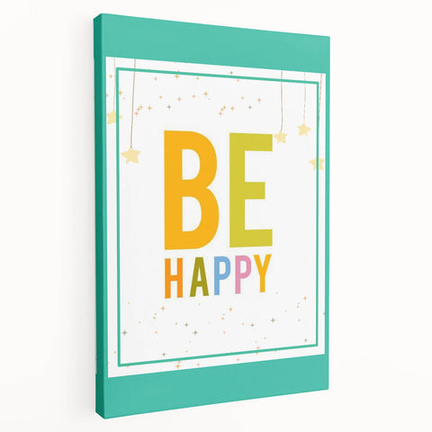 Educational Nursery Wall Decor – Be Happy Inspirational Print