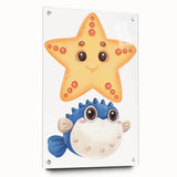Cute Starfish & Pufferfish Nursery Wall Art – Baby Room Decor