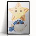 Cute Starfish & Pufferfish Nursery Wall Art – Baby Room Decor