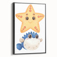 Cute Starfish & Pufferfish Nursery Wall Art – Baby Room Decor
