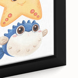 Cute Starfish & Pufferfish Nursery Wall Art – Baby Room Decor