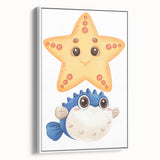 Cute Starfish & Pufferfish Nursery Wall Art – Baby Room Decor