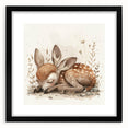 Resting Fawn - Kids Room Wall Art Canvas and Framed Options
