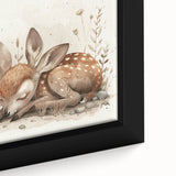 Resting Fawn - Kids Room Wall Art Canvas and Framed Options