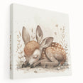 Resting Fawn - Kids Room Wall Art Canvas and Framed Options