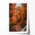 Extra large rolled print of a fall-themed floral art, featuring warm orange and yellow tones.