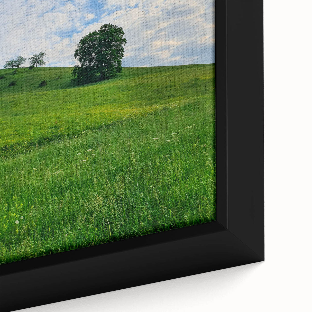 Extra large black wall art on canvas featuring a textured, colorful abstract design, ideal for living room decor.