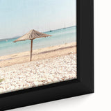 Extra large framed canvas featuring textured, colorful art of summer season, ideal for living room decor.