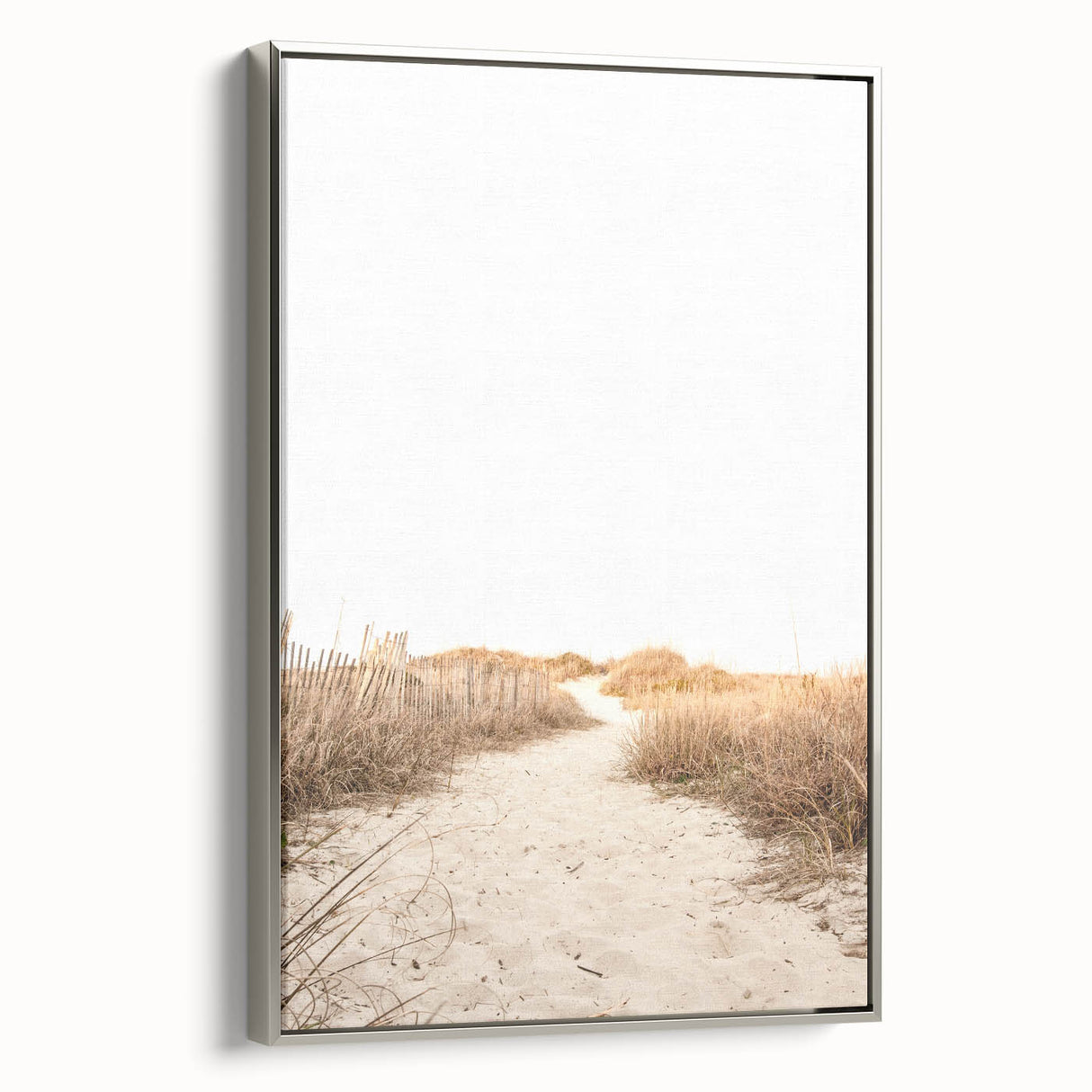 Landscape art painting featuring a summer scene on framed canvas, with muted earth tones, ideal for living room decor.