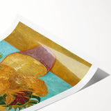 Extra large wall art featuring floral line art flowers on a rolled print, ideal for large living room decor.