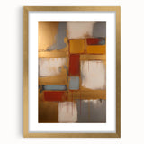 Abstract strokes wall art framed in gold, showcasing dynamic brush patterns on a textured background. Ideal for modern home decor and artistic spaces.