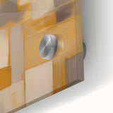 Close-up of abstract strokes wall art on acrylic glass, showcasing vibrant colors and unique textures, perfect for modern decor and artistic expression.