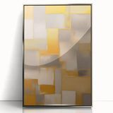Framed abstract strokes wall art featuring a silver acrylic finish, showcasing a modern design with vibrant colors, perfect for contemporary home decor.
