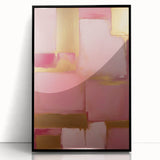 Framed acrylic wall art featuring abstract strokes in black and white, showcasing modern design elements ideal for contemporary home decor.