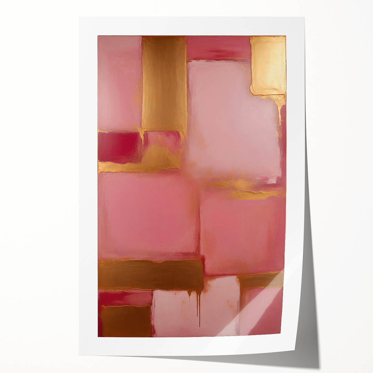 Abstract strokes wall art print showcasing vibrant colors of blue, orange, and yellow, emphasizing modern artistic design, perfect for contemporary home decor.