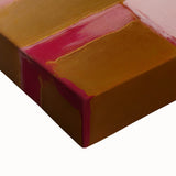 Close-up of abstract strokes wall art on stretched canvas, showcasing vibrant colors and dynamic patterns, perfect for modern home decor accents.