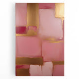 Abstract strokes wall art on stretched canvas showcasing vibrant colors and dynamic shapes, perfect for contemporary home decor or office spaces.