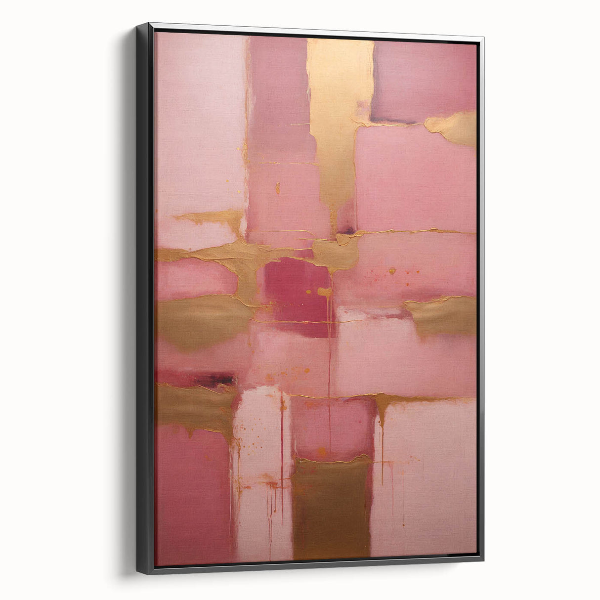 Framed canvas wall art showcasing abstract strokes in black and white, emphasizing modern design elements. Ideal for contemporary home decor, adding sophistication to any room.