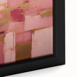 Close-up of framed abstract strokes wall art in vibrant colors, showcasing a modern design with textures that enhance visual appeal, perfect for home decor.