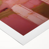 Abstract strokes wall art on rolled canvas, showcasing vibrant hues of blue, orange, and gold. Ideal for modern decor, adding a stylish touch to any space.