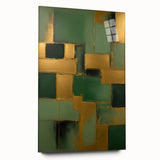 Abstract wall art showcasing vibrant, multicolored strokes on acrylic glass, viewed from the side without pins, perfect for modern decor and art enthusiasts.