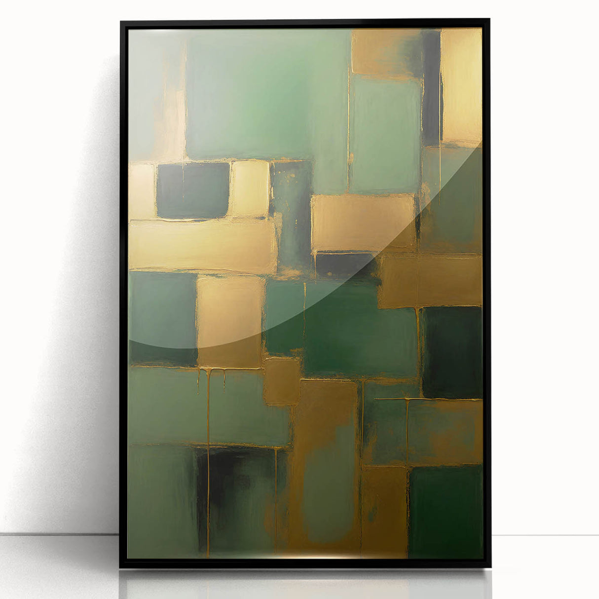 Abstract wall art featuring dynamic strokes in black and white, framed in sleek acrylic, showcasing a modern aesthetic suitable for contemporary decor.