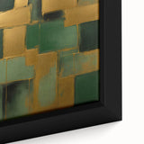 Close-up of abstract strokes wall art on framed canvas, showcasing vibrant colors and dynamic brushwork, perfect for modern home decor or artistic spaces.