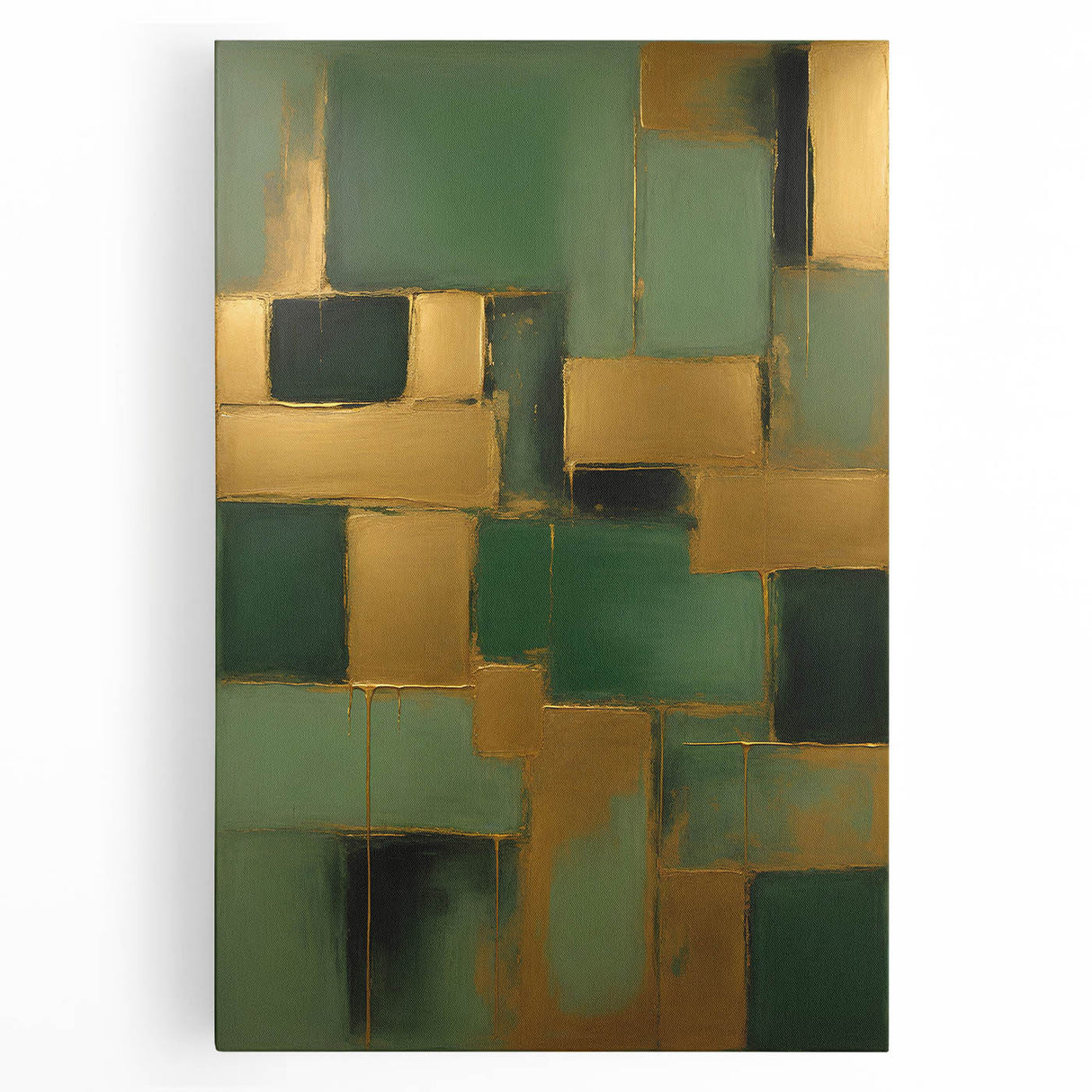 Abstract wall art featuring vibrant multicolored strokes on a stretched canvas, showcasing a modern design ideal for contemporary home decor.
