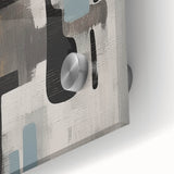 Close-up of abstract strokes wall art design showcasing vibrant colors on acrylic glass, emphasizing the modern aesthetic ideal for contemporary home decor.