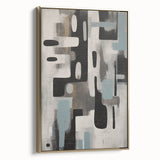 Abstract strokes wall art featuring a modern design with gold accents and a sleek frame, showcasing dynamic lines and vibrant colors, perfect for contemporary decor.