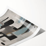 Abstract strokes wall art print showcasing vibrant colors and dynamic patterns, rolled and ready for display, perfect for modern home decor.