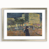 Place Pigalle at Night" by Pierre Bonnard - Illuminated Cityscape