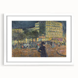 Place Pigalle at Night" by Pierre Bonnard - Illuminated Cityscape