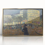 Place Pigalle at Night" by Pierre Bonnard - Illuminated Cityscape