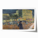 Place Pigalle at Night" by Pierre Bonnard - Illuminated Cityscape