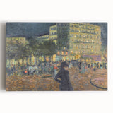 Place Pigalle at Night" by Pierre Bonnard - Illuminated Cityscape