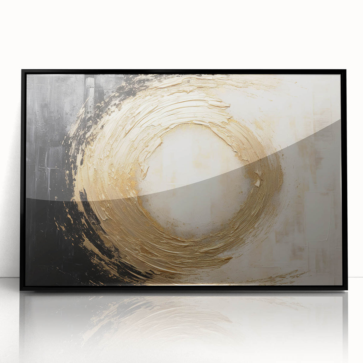 Framed abstract strokes wall art featuring bold black and white colors, adding a modern touch to home decor. Perfect for contemporary settings and minimalist aesthetics.