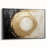 Framed canvas wall art featuring abstract black strokes against a neutral background, showcasing modern design elements perfect for contemporary home decor.