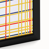 Modern Wall Art: Bold Geometric Grid Design in Primary Colors