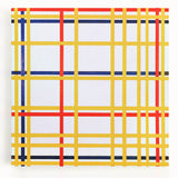 Modern Wall Art: Bold Geometric Grid Design in Primary Colors
