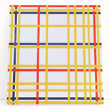 Modern Wall Art: Bold Geometric Grid Design in Primary Colors