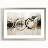 Abstract strokes wall art framed in silver, showcasing dynamic brushwork in muted colors, perfect for modern home decor. Ideal for adding a sophisticated touch to any room.