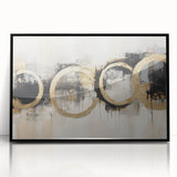 Framed abstract wall art featuring bold black strokes on a white background, showcasing a modern design ideal for contemporary home decor. Perfect for adding sophistication to any space.